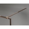 Mexen Kioto-F ścianka prysznicowa Walk-in z ramką 55 x 202 cm, transparent 8 mm, różowe złoto - 800-055-104-60-00