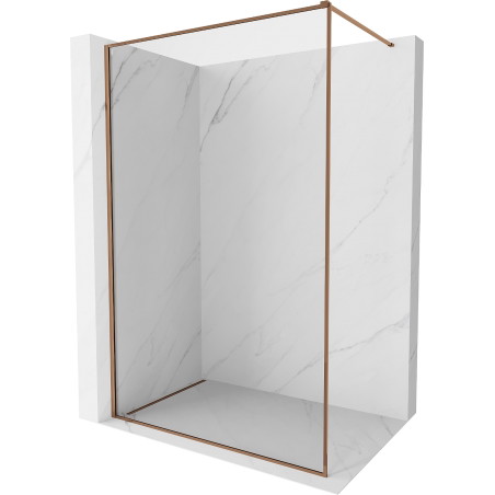 Mexen Kioto-F ścianka prysznicowa Walk-in z ramką 60 x 202 cm, transparent 8 mm, różowe złoto - 800-060-104-60-00