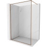Mexen Kioto-F ścianka prysznicowa Walk-in z ramką 60 x 202 cm, transparent 8 mm, różowe złoto - 800-060-104-60-00