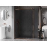 Mexen Kioto-F ścianka prysznicowa Walk-in z ramką 60 x 202 cm, transparent 8 mm, różowe złoto - 800-060-104-60-00