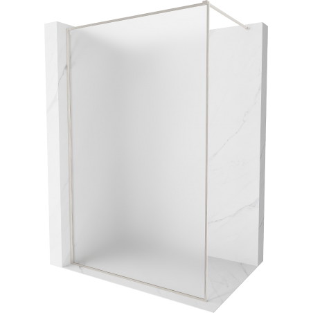 Mexen Kioto-F ścianka prysznicowa Walk-in z ramką 80 x 202 cm, szron 8 mm, nikiel szczotkowany - 800-080-104-97-30