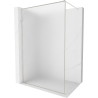 Mexen Kioto-F ścianka prysznicowa Walk-in z ramką 80 x 202 cm, szron 8 mm, nikiel szczotkowany - 800-080-104-97-30
