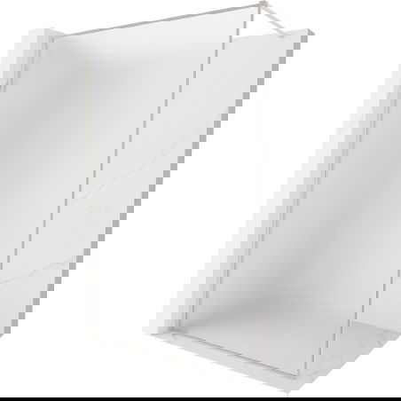 Mexen Kioto-F ścianka prysznicowa Walk-in z ramką 90 x 202 cm, szron 8 mm, nikiel szczotkowany - 800-090-104-97-30