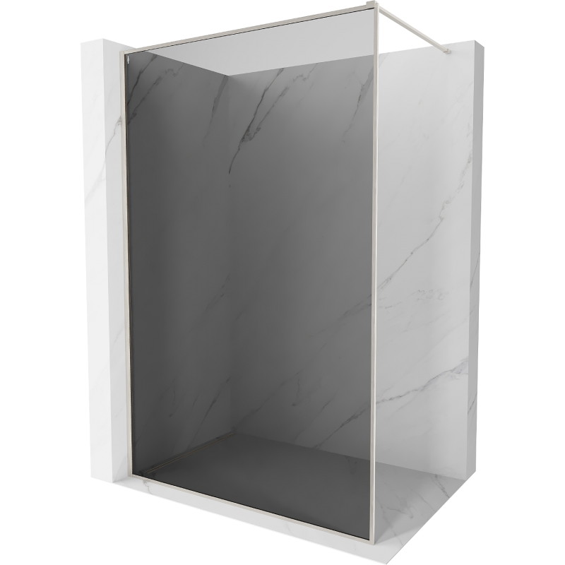Mexen Kioto-F ścianka prysznicowa Walk-in z ramką 80 x 202 cm, grafit 8 mm, nikiel szczotkowany - 800-080-104-97-40
