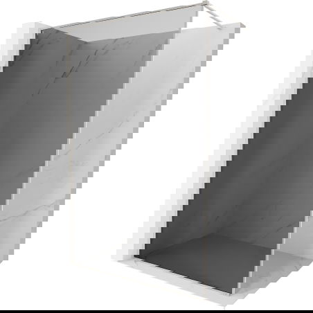 Mexen Kioto-F ścianka prysznicowa Walk-in z ramką 110 x 202 cm, grafit 8 mm, nikiel szczotkowany - 800-110-104-97-40