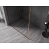 Mexen Kioto-F ścianka prysznicowa Walk-in z ramką 100 x 202 cm, transparent 8 mm, różowe złoto - 800-100-104-60-00