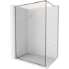 Mexen Kioto-F ścianka prysznicowa Walk-in z ramką 125 x 202 cm, transparent 8 mm, różowe złoto - 800-125-104-60-00