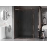 Mexen Kioto-F ścianka prysznicowa Walk-in z ramką 125 x 202 cm, transparent 8 mm, różowe złoto - 800-125-104-60-00