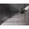 Mexen Kioto-F ścianka prysznicowa Walk-in z ramką 125 x 202 cm, transparent 8 mm, różowe złoto - 800-125-104-60-00