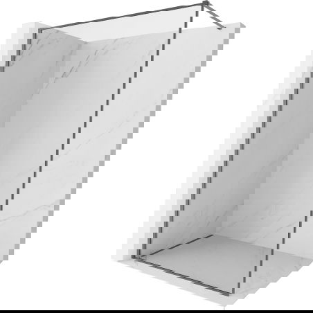 Mexen Kioto-F ścianka prysznicowa Walk-in z ramką 70 x 202 cm, transparent 8 mm, gun metal - 800-070-104-95-00