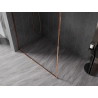 Mexen Kioto-F ścianka prysznicowa Walk-in z ramką 170 x 202 cm, transparent 8 mm, różowe złoto - 800-170-104-60-00