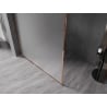 Mexen Kioto-F ścianka prysznicowa Walk-in z ramką 110 x 202 cm, szron 8 mm, różowe złoto - 800-110-104-60-30