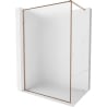 Mexen Kioto-F ścianka prysznicowa Walk-in z ramką 130 x 202 cm, szron 8 mm, różowe złoto - 800-130-104-60-30