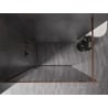 Mexen Kioto-F ścianka prysznicowa Walk-in z ramką 70 x 202 cm, grafit 8 mm, różowe złoto - 800-070-104-60-40