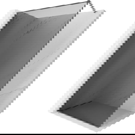 Mexen Kioto-F ścianka prysznicowa Walk-in z ramką 80 x 202 cm, grafit 8 mm, gun metal - 800-080-104-95-40