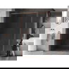 Mexen Kioto-F ścianka prysznicowa Walk-in z ramką 180 x 202 cm, transparent 8 mm, miedź szczotkowana - 800-180-104-65-00