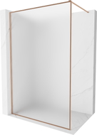 Mexen Kioto-F ścianka prysznicowa Walk-in z ramką 70 x 202 cm, szron 8 mm, miedź szczotkowana - 800-070-104-65-30