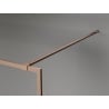 Mexen Kioto-F ścianka prysznicowa Walk-in z ramką 110 x 202 cm, szron 8 mm, miedź szczotkowana - 800-110-104-65-30