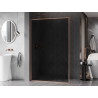 Mexen Kioto-F ścianka prysznicowa Walk-in z ramką 100 x 202 cm, grafit 8 mm, miedź szczotkowana - 800-100-104-65-40
