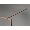 Mexen Kioto-F ścianka prysznicowa Walk-in z ramką 100 x 202 cm, grafit 8 mm, miedź szczotkowana - 800-100-104-65-40