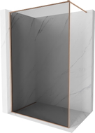 Mexen Kioto-F ścianka prysznicowa Walk-in z ramką 120 x 202 cm, grafit 8 mm, miedź szczotkowana - 800-120-104-65-40