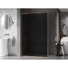 Mexen Kioto-F ścianka prysznicowa Walk-in z ramką 130 x 202 cm, grafit 8 mm, miedź szczotkowana - 800-130-104-65-40