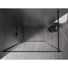 Mexen Kioto-F ścianka prysznicowa Walk-in z ramką 70 x 202 cm, transparent 8 mm, czarna - 800-070-104-70-00