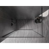 Mexen Kioto-F ścianka prysznicowa Walk-in z ramką 50 x 202 cm, transparent 8 mm, gun gray szczotkowany - 800-050-104-66-00