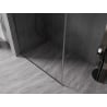 Mexen Kioto-F ścianka prysznicowa Walk-in z ramką 55 x 202 cm, transparent 8 mm, gun gray szczotkowany - 800-055-104-66-00
