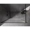 Mexen Kioto-F ścianka prysznicowa Walk-in z ramką 70 x 202 cm, szron 8 mm, czarna - 800-070-104-70-30