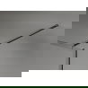 Mexen Kioto-F ścianka prysznicowa Walk-in z ramką 120 x 202 cm, transparent 8 mm, gun gray szczotkowany - 800-120-104-66-00