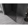 Mexen Kioto-F ścianka prysznicowa Walk-in z ramką 70 x 202 cm, grafit 8 mm, czarna - 800-070-104-70-40