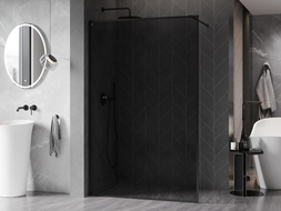 Mexen Kioto-F ścianka prysznicowa Walk-in z ramką 120 x 202 cm, grafit 8 mm, czarna - 800-120-104-70-40