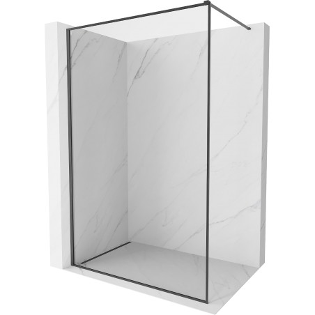 Mexen Kioto-F ścianka prysznicowa Walk-in z ramką 170 x 202 cm, transparent 8 mm, gun gray szczotkowany - 800-170-104-66-00