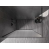 Mexen Kioto-F ścianka prysznicowa Walk-in z ramką 70 x 202 cm, szron 8 mm, gun gray szczotkowany - 800-070-104-66-30