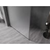 Mexen Kioto-F ścianka prysznicowa Walk-in z ramką 80 x 202 cm, szron 8 mm, gun gray szczotkowany - 800-080-104-66-30