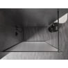 Mexen Kioto-F ścianka prysznicowa Walk-in z ramką 110 x 202 cm, szron 8 mm, gun gray szczotkowany - 800-110-104-66-30