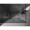 Mexen Kioto-F ścianka prysznicowa Walk-in z ramką 100 x 202 cm, grafit 8 mm, gun gray szczotkowany - 800-100-104-66-40