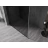 Mexen Kioto-F ścianka prysznicowa Walk-in z ramką 110 x 202 cm, grafit 8 mm, gun gray szczotkowany - 800-110-104-66-40