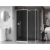 Mexen Kioto-F ścianka prysznicowa Walk-in z ramką 150 x 115 cm, transparent 8 mm, biała - 800-150-202-04-20-115