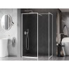 Mexen Kioto-F ścianka prysznicowa Walk-in z ramką 180 x 115 cm, transparent 8 mm, biała - 800-180-202-04-20-115