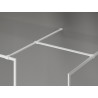 Mexen Kioto-F ścianka prysznicowa Walk-in z ramką 125 x 120 cm, transparent 8 mm, biała - 800-125-202-04-20-120