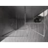 Mexen Kioto-F ścianka prysznicowa Walk-in z ramką 150 x 70 cm, transparent 8 mm, chrom - 800-150-202-04-00-070