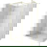 Mexen Kioto-F ścianka prysznicowa Walk-in z ramką 130 x 80 cm, transparent 8 mm, złota szczotkowana - 800-130-202-04-55-080