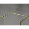 Mexen Kioto-F ścianka prysznicowa Walk-in z ramką 140 x 80 cm, transparent 8 mm, złota szczotkowana - 800-140-202-04-55-080