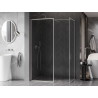 Mexen Kioto-F ścianka prysznicowa Walk-in z ramką 100 x 75 cm, transparent 8 mm, nikiel szczotkowany - 800-100-202-04-97-075