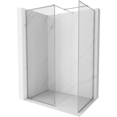 Mexen Kioto-F ścianka prysznicowa Walk-in z ramką 180 x 120 cm, transparent 8 mm, chrom - 800-180-202-04-00-120