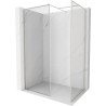 Mexen Kioto-F ścianka prysznicowa Walk-in z ramką 140 x 90 cm, transparent 8 mm, nikiel szczotkowany - 800-140-202-04-97-090