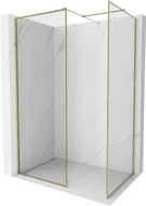 Mexen Kioto-F ścianka prysznicowa Walk-in z ramką 100 x 90 cm, transparent 8 mm, złota - 800-100-202-04-50-090