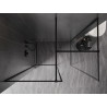 Mexen Kioto-F ścianka prysznicowa Walk-in z ramką 160 x 75 cm, transparent 8 mm, czarna - 800-160-202-04-70-075